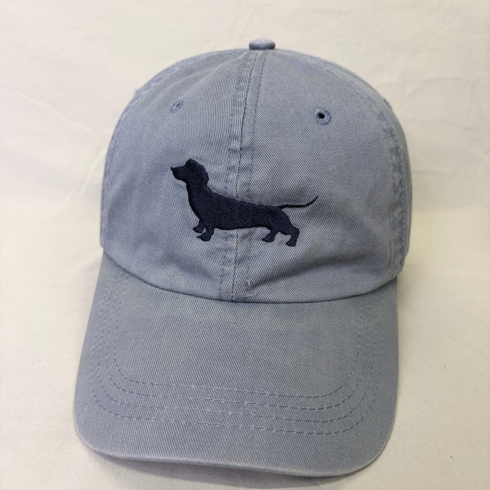 Seaside‎ Florida Baseball Hat Dachshund Dog Unisex OSFM Blue Embroidered Cap